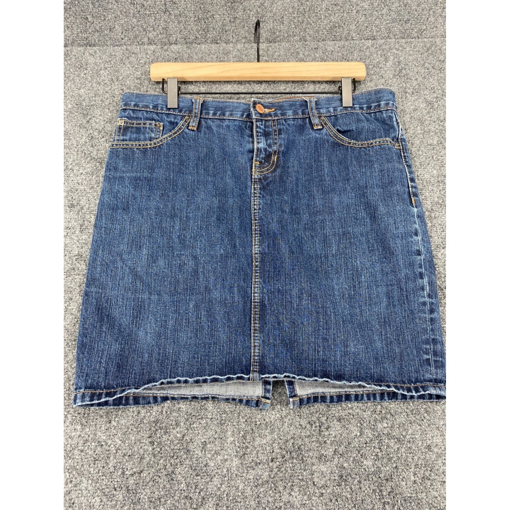 Gap 1969 Denim Mini Skirt Womens Size 12 Blue Medium Wash 5-Pocket Casual Cotton